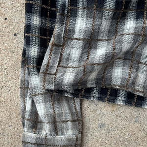 Chemise en flanelle à manches longues, coupe ample, effet délavé, style streetwear personnalisé pour hommes - Product Image 4