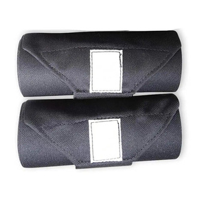 Venda de nailon negra para patas de caballo, vendaje equino para entrenamiento y uso en establos, vendaje negro para establos, protección para patas de caballo, protección para patas equinas - Product Image 5