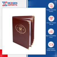 Stok Tersedia Kualitas Unggulan Ramah Lingkungan Kulit PU Magnetik Dapat Disesuaikan Sampul Menu Untuk Restoran Merk Terpercaya Nexgen