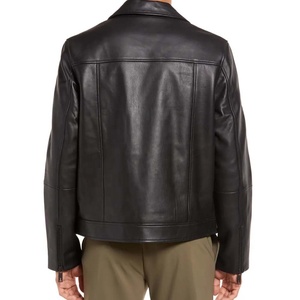 PIHA SPORTS <b>Mens</b> 2026 New Stylish Design Black Brown Real Soft Leather Washed Slim Fit <b>Smart</b> Casual Waterproof Windproof <b>Jacket</b> - Product Image 2