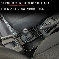 Organisateur de console centrale pour levier de vitesses, boîte de rangement pour levier de vitesses, porte-gobelet, accessoires intérieurs pour Suzuki Jimny Auto 2025, ABS