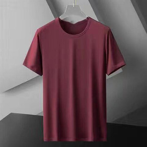 OEM Customized Men's Solid Short-Sleeved <b>T</b>-<b>Shirt</b> Summer Quick-Drying Elastic <b>Modal</b> Cotton Breathable Ice Sense Ice Silk Blank - Product Image 2