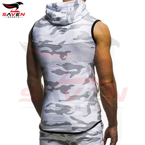Made In Pakistan Comfortable New Design Wholesale Rate Clothing For <b>Men's</b> Boys <b>Sleeveless</b> Zipper Style <b>Sleeveless</b> Hoodies - Product Image 2