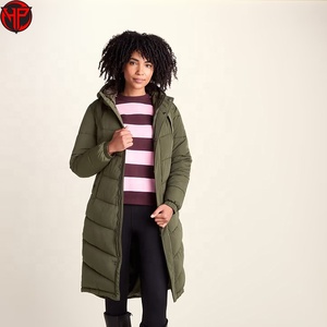 Manteau long en duvet pour femme, veste matelassée à capuche, imperméable, vêtements d'extérieur d'hiver, logo personnalisé, veste longue matelassée d'hiver pour femme - Product Image 5