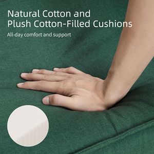 Comoda Poltrona Sling con Cuscino Rimovibile, Sedia da Trucco per Soggiorno con Borsa Portaoggetti - Product Image 6