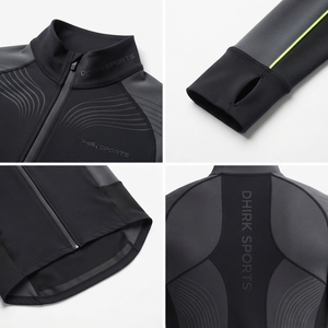 Haut de sport technique à compression pour homme, col zippé 1/4, 240 GSM, en polyamide recyclé et élasthanne, séchage rapide, vêtement technique d'extérieur - Product Image 4