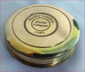 Boussole en laiton de style rétro avec cadran à aiguille, outil de navigation pour la randonnée en extérieur, haute précision, type portable - Product Image 2