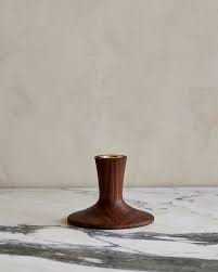 Portavelas de Madera Marrón con Base Redonda en Forma de Bola, Decoración para Mesa, Ecológico - Product Image 3