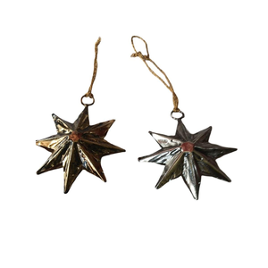 Adornos Navideños Colgantes de Estrella Metálica con Acabado Recubierto para Decoración del Hogar y Decoración Navideña - Product Image 5