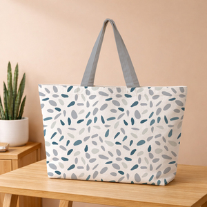 Reusable Cotton/Polyester <b>Medium</b> <b>Size</b> Grocery <b>Bag</b> Heavy Duty Canvas Tote with Long Handles for Outdoor and Daily Use - Product Image 2