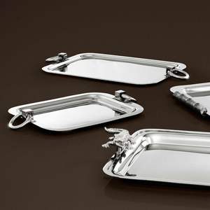 Plateau à motifs en relief, plateau de service en laiton de qualité supérieure, plateau de service pour boissons en laiton massif pour le service en cuisine et plateau décoratif - Product Image 4