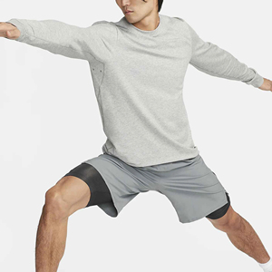 Men's <b>Long</b> Sleeve O-Neck <b>T</b>-<b>Shirt</b> Regular Fit Solid <b>Black</b> Casual Knitted 100% Cotton Custom Design Comfortable Plain Dyed Style - Product Image 1