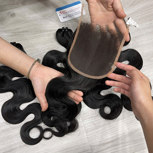 Hot Sale <b>Body</b> <b>Wave</b> Weft Black Color 100% Vietnam Human Hair Natural Raw Hair Extensions Hot Supplier - Product Image 4