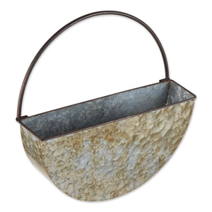Jardinière murale en métal galvanisé style ferme, organisateur de rangement suspendu en fer rustique pour intérieur et extérieur, pour la maison et le balcon - Product Image 4
