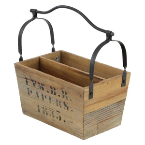 Handmade Wooden <b>Caddy</b> Wholesale <b>Kitchen</b> Storage Wooden Basket Brown Color <b>Caddy</b> for Home Storage Holder On Sale - Product Image 4
