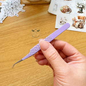 Ensemble professionnel de 2 pinces à épiler de précision pour extensions de cils et 2 ciseaux de beauté en acier inoxydable, accessoires pour extensions de cils - Product Image 2