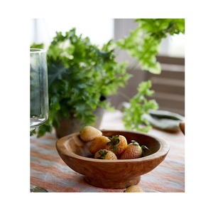 Handcrafted Wood Raised Bowl Elegant Footed Fruit Holder for Kitchen <b>Counter</b> Dining Room Table and Interior Decoration - Product Image 6