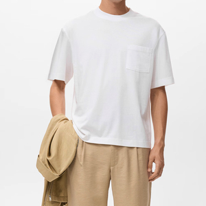 เสื้อยืดทรงโอเวอร์ไซส์สไตล์วินเทจสำหรับผู้ชาย ผ้าคอตตอนหนานุ่ม ระบายอากาศได้ดี ทรงหลวม สั่งผลิตได้ในจำนวนน้อย - Product Image 3
