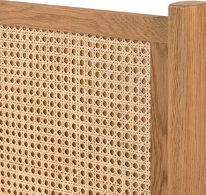 Modern Rattan <b>Headboard</b> and Footboard <b>Bed</b> Frame Wooden Bedstead Natural Wood Color and Natural Panel <b>Bed</b> for Hotel Home Bedroom - Product Image 4