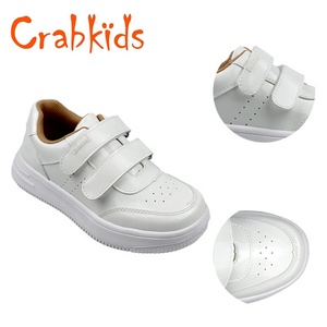 Crabkids, venta al por mayor, 2024, nuevo diseño, zapatillas blancas para niños, zapatillas de <span class=keywords><strong>cuero</strong></span> para niños y niñas, zapatillas informales, zapatillas de diseñador para niños - Product Image 2