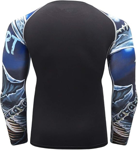 OEM <b>Custom</b> <b>Compression</b> <b>Shirt</b> Rash Guard Quick Dry Sports <b>Shirt</b> for Gym Training Activewear Supply - Product Image 3