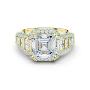 Anillo de Diamantes Finos Cultivados en Laboratorio con Corte Asscher y Baguette, Joyería Elegante para Bodas, Proveedor Mayorista OEM - Product Image 3