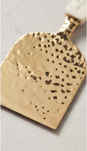 <b>Cheese</b> <b>Knife</b> <b>Set</b> Of 3 With Carved Handle Gold Hammered Design Blade Durable For <b>Cheese</b> Serving Use Camping And Hotel Use - Product Image 2