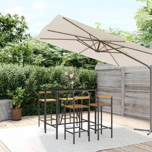 Ensemble de bar de jardin noir - Product Image 1