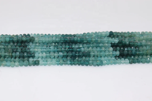 ลูกปัดคริสโซโคลลาแบบธรรมชาติพลอยเจียระไนแบบเม็ด4-5มม. หายาก - Product Image 2