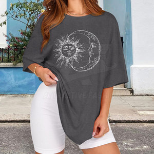 T-shirt oversize tendance en matière douce au toucher, coupe décontractée, style urbain branché, idéal pour le quotidien - Product Image 4