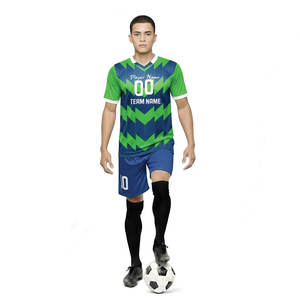 Conjunto de Uniforme de Fútbol Unisex de Diseño Personalizado, Impresión por Transferencia de Calor, Tejido Transpirable de Secado Rápido, Ajuste Atlético, Nombre y Logotipo del Equipo Personalizados - Product Image 1