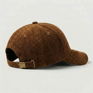 Unstructured 6 Panel Corduroy Dad Hat <b>Baseball</b> <b>Cap</b> Vintage Soft Cotton Adjustable Strapback Unisex Outdoor Custom LOW MOQ OEM - Product Image 2
