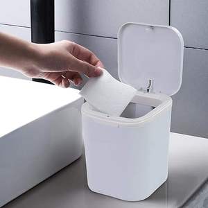 Cubo de basura para escritorio con tapa abatible, bote de basura para el hogar, dormitorio, cocina, coche, oficina (3 litros, multicolor) - Product Image 5