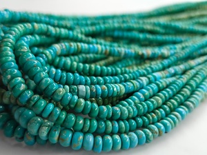 Nuevas llegadas de cuentas redondas lisas de turquesa de Arizona de 3 mm a 4,5 mm, piedra preciosa natural para joyería hecha a mano, suministro al por mayor. - Product Image 4