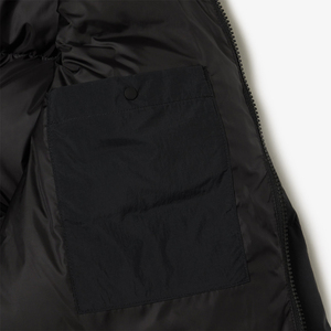 Chaqueta Acolchada Transpirable Negra para Mujer, Manga Larga, con Capucha, Cierre de Cremallera, Color Sólido, Ropa de Invierno, Relleno de Poliéster Tejido, con Logotipo - Product Image 6