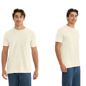 เสื้อยืดคอตตอนริงสปันเนื้อนุ่มแบบขายส่ง เช่นเดียวกับเสื้อยืด Next Level Apparel, District และ Bella+Canvas สีขาวล้วน แขนสั้น คอกลม - Product Image 4