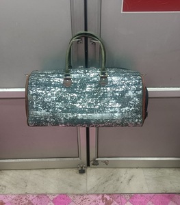 Handcrafted Leather Patchwork Duffle Bag Travel Weekender Large Capacity <b>Luggage</b> Overnight Carry Tote Gym Sports Bag for Men - Product Image 6