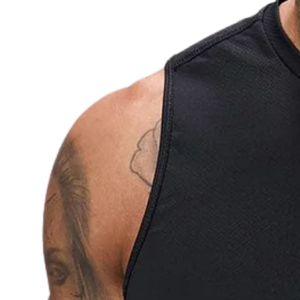 Mens <strong>Black</strong> Sleeveless Athletic Gym Tank <strong>Top</strong> Fitness Workout Shirt Muscle Fit Sportswear Training Apparel <strong>Vest</strong> - Product Image 4
