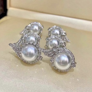 Pendientes de Plata de Ley S925 con Perlas Naturales de 11-12 mm, Diseño Versátil con Micro Imperfecciones, con Foto Real y Caja de Regalo - Product Image 3