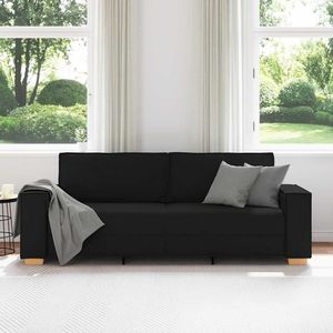 Sofá de tela negra de 3 plazas de 86.6"x30.7"x33.1" para sala de estar - Product Image 3