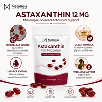 Astaxanthine 12mg 120 gélules molles Marque Blanche OEM – Complément Alimentaire Antioxydant pour l'Énergie – Une Gélule par Jour