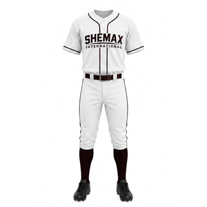 Uniformes de Béisbol Transpirables de Color Sólido, Tallas Grandes, con Logotipo Personalizable, Ropa de Béisbol de Moda para Jóvenes y Adultos, Nueva Moda - Product Image 1