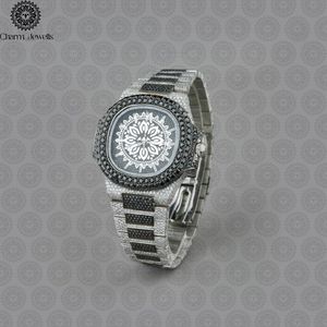 Reloj de Lujo para Hombre Charm_Jewells, Acero Inoxidable, Esfera de 40 mm, Diseño Mandala Negro, Cronógrafo, Movimiento Mecánico, Fecha Automática - Product Image 5