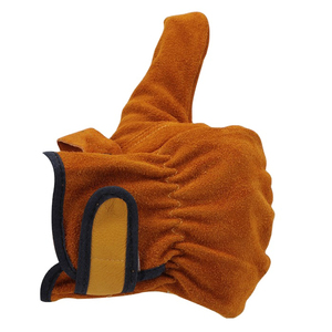 Pakistan Labor Protective Grain Goat Skin Leather <b>Latex</b> Double Palm Waterproof Cut-Resistant Driving Gardening Safety <b>Gloves</b> Men - Product Image 3
