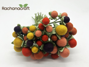 Branche de fleurs décorative en feutre faite à la main, arrangement floral pour la maison, le jardin, la décoration des fêtes - Product Image 2