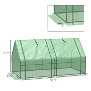 Mini Serra Moderna in Polietilene, Piccole Dimensioni, Struttura in Acciaio/Plastica/Metallo, Facile Montaggio, per Uso Domestico/Giardino - Product Image 3