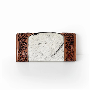 Cartera de Mano de Cuero Genuino 100% Hecha a Mano al por Mayor para Mujer, Tarjetero con Grabado de GEOMETRIA Personalizado, Herramienta de Cuero, Portátil - Product Image 4