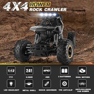 Camion RC 1:12 Ricaricabile 2026 con 3 Batterie, Trazione 4WD, Scocca in Metallo, Fari LED e Telecomando - Rock Crawler RC - Product Image 2