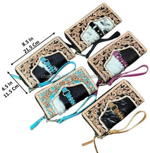 Cartera Larga de Diseño de Lujo, Cartera de Cuero Hecha a Mano, Tarjetero y Monedero para Mujer, Cartera de Piel de Vaca, Bolso de Mano Elegante - Product Image 2