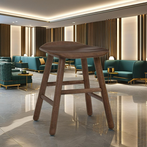 High Quality Bentwood Low <b>Stool</b> Chair <b>Ergonomic</b> Wooden Seat with Tapered Legs for Dining Room, Footrest & Home Use Furniture - Product Image 1